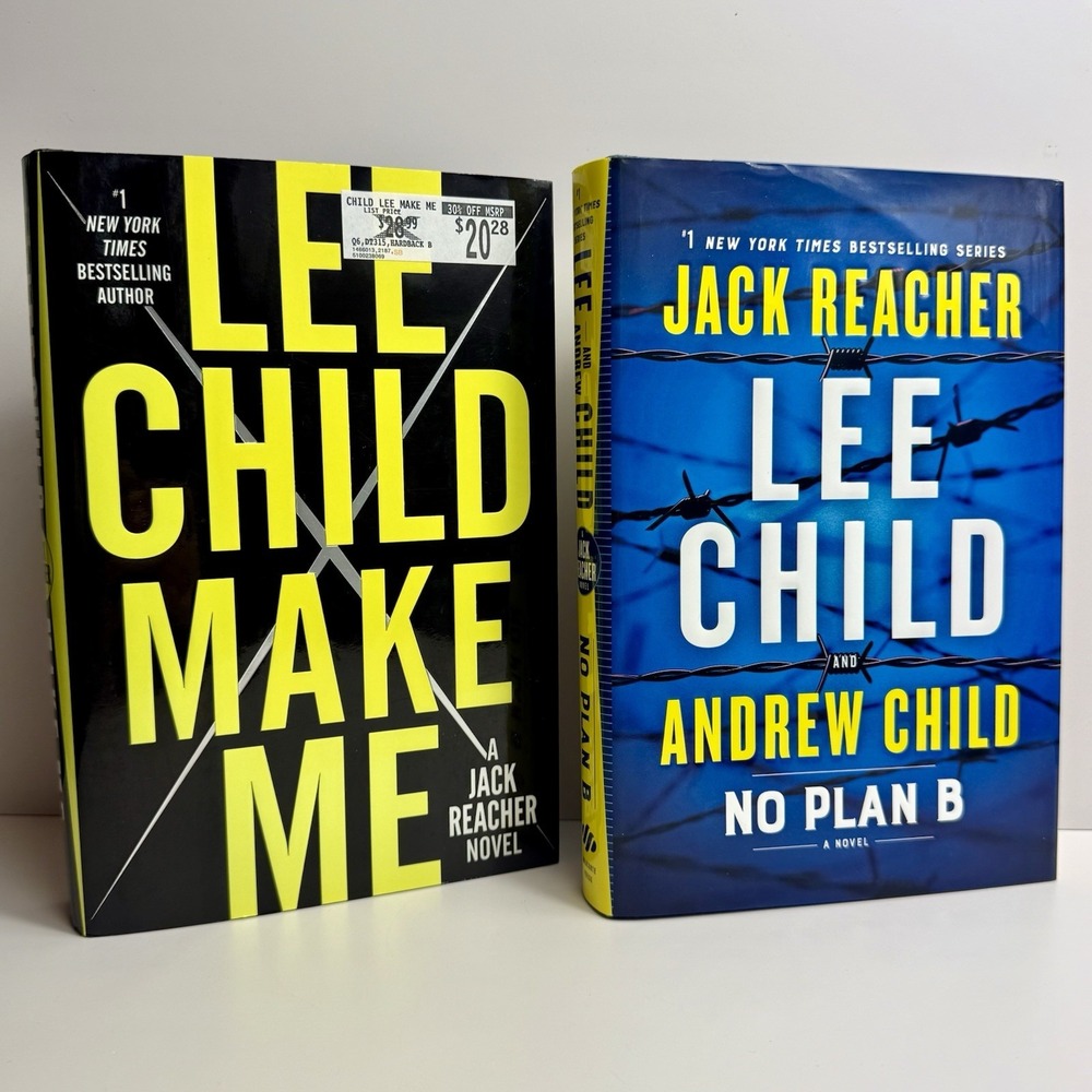 Lee Child Jack Reacher 2 Hardcover Book Lot Make Me No Plan B 1st Edition